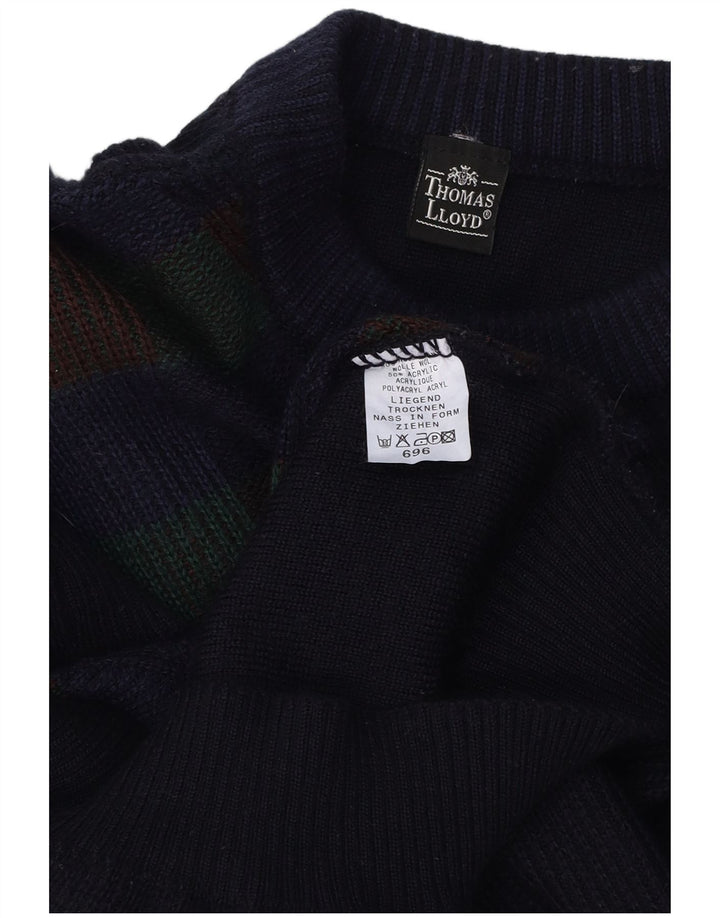 THOMAS LLOYD Womens Crew Neck Jumper Sweater UK 16 Large Navy Blue