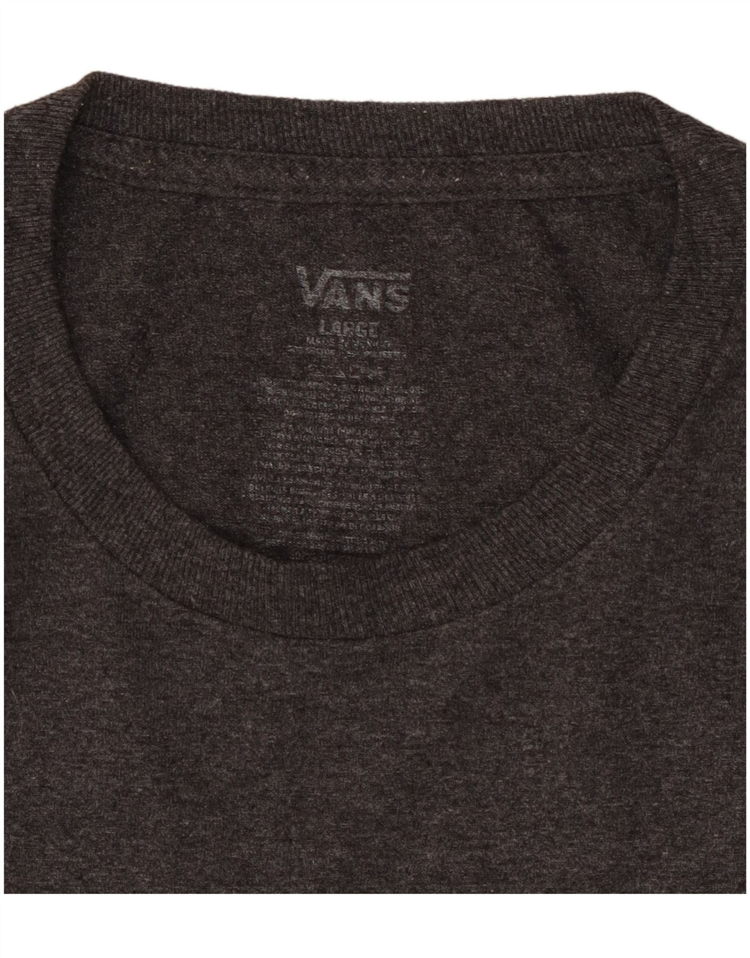 Vans Mens Graphic T-Shirt Top Large Grey