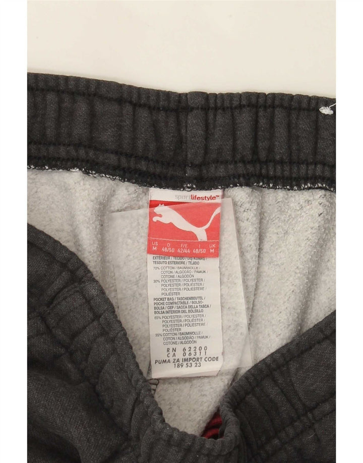 Puma Mens Tracksuit Trousers Medium  Grey Cotton