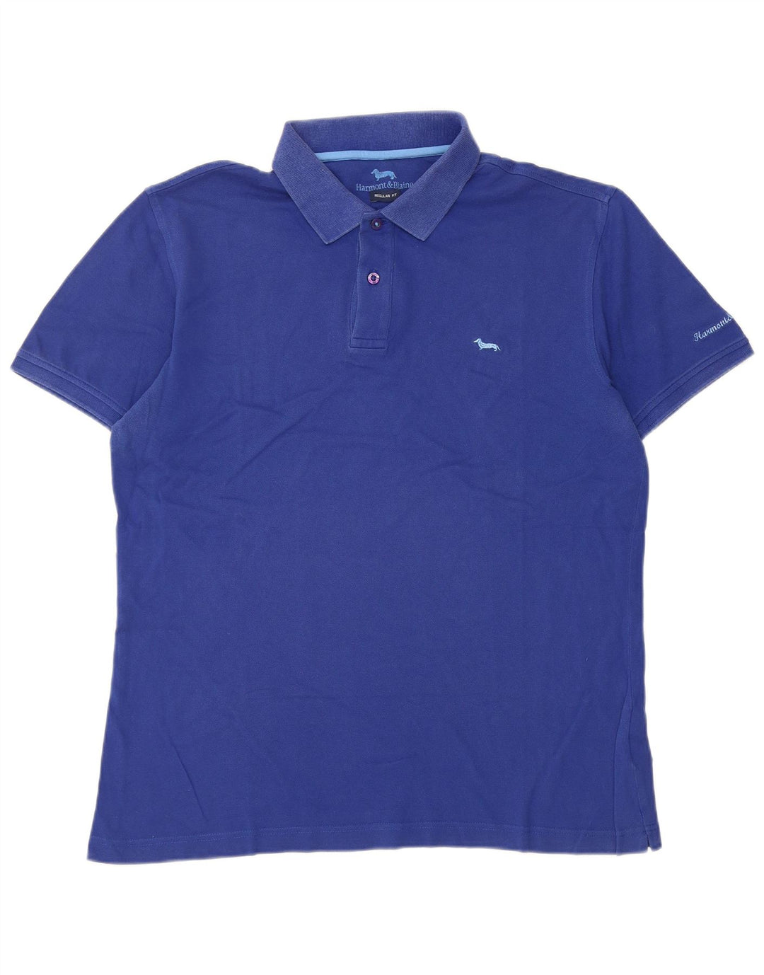 Harmont & Blaine Mens Regular Fit Polo Shirt Large Blue
