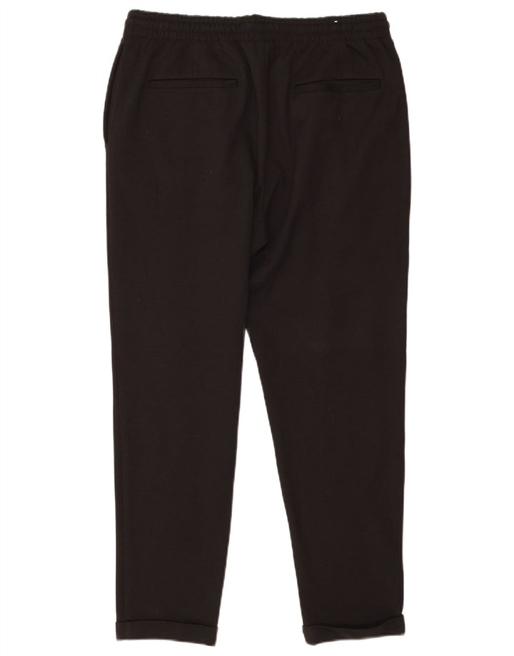 Zara Mens Slim Chino Trousers Large W32 L27 Black Polyester