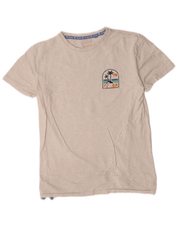 Fat Face Mens Graphic T-Shirt Top Small Grey