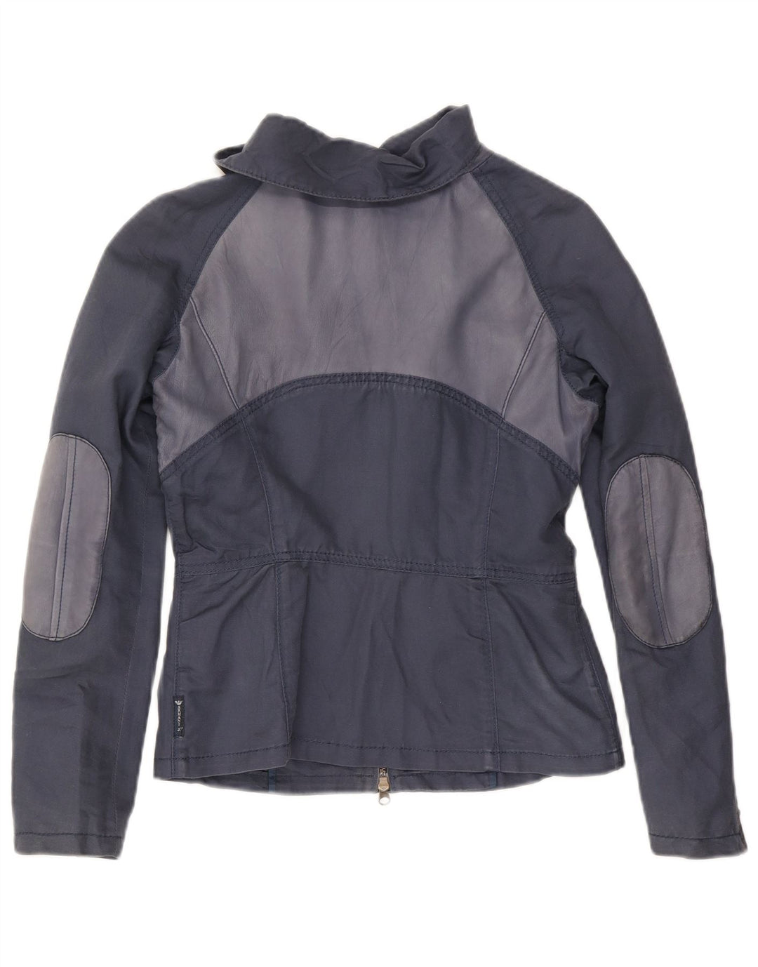 Armani Jeans Womens Bomber Jacket UK 14 Medium Navy Blue Cotton