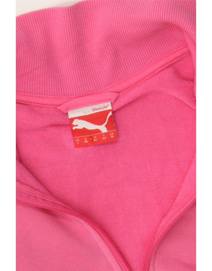 PUMA Womens Tracksuit Top Jacket UK 14 Medium Pink Vintage Puma and Second-Hand Puma from Messina Hembry 