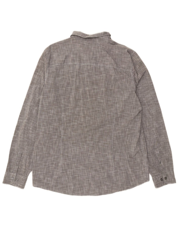 Calvin Klein Jeans Mens Slim Fit Shirt 2XL Grey Flecked Cotton