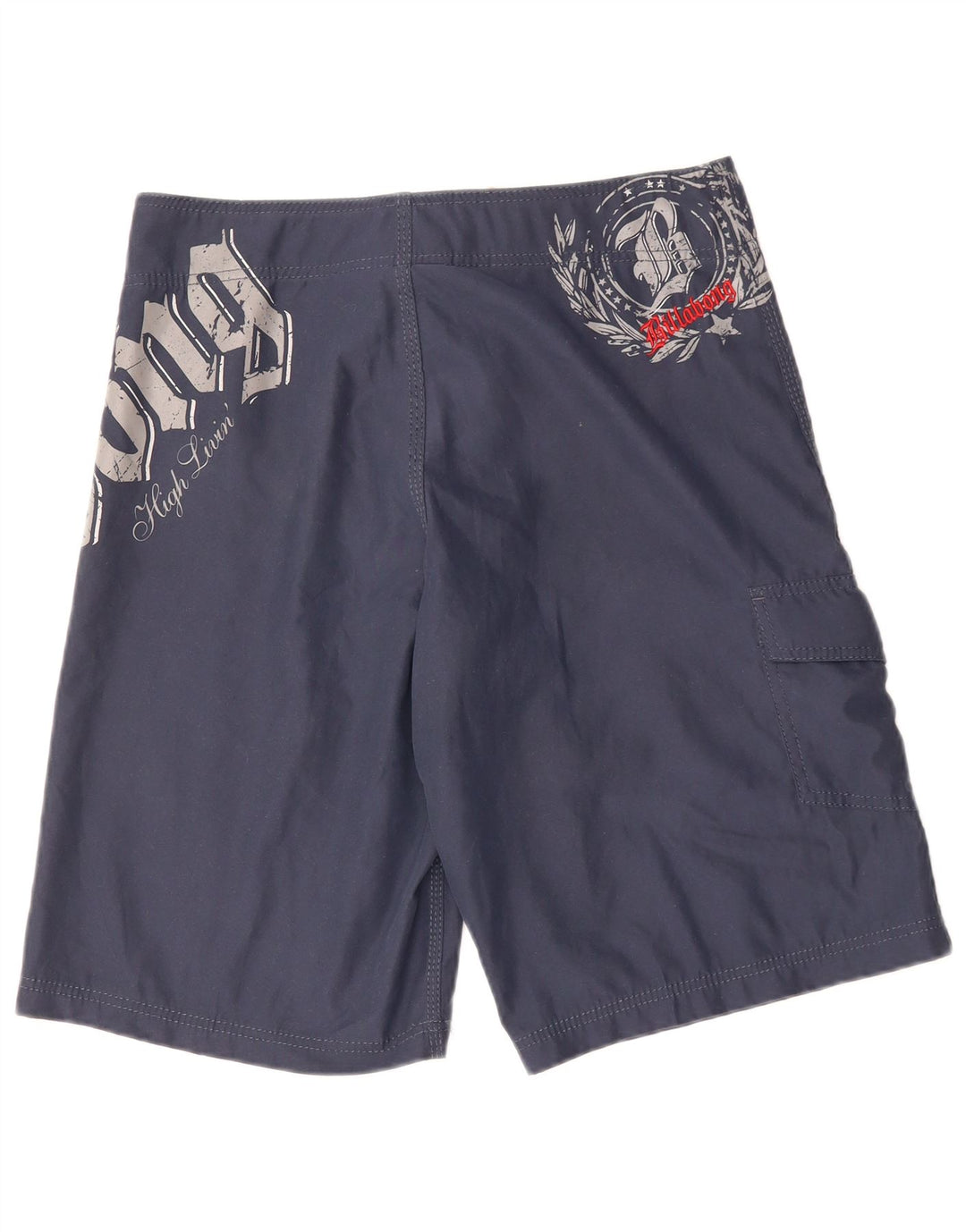 Billabong Mens Graphic Swimming Shorts Medium  Navy Blue Polyester