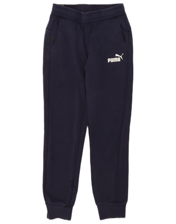 Puma Womens Tracksuit Trousers Joggers UK 8 Small Navy Blue Cotton