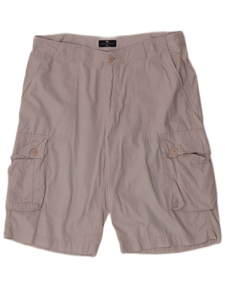 Marks & Spencer Mens Blue Harbour Cargo Shorts W36 Large Grey Cotton