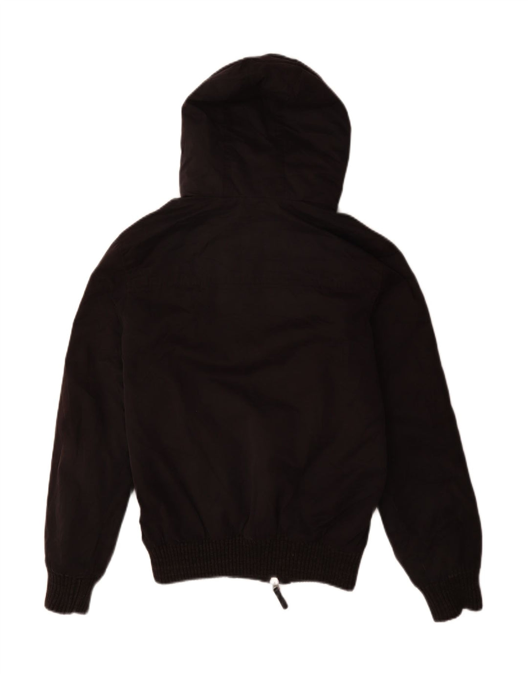 Superdry Mens Hooded Bomber Jacket UK 36 Small Black Polyester