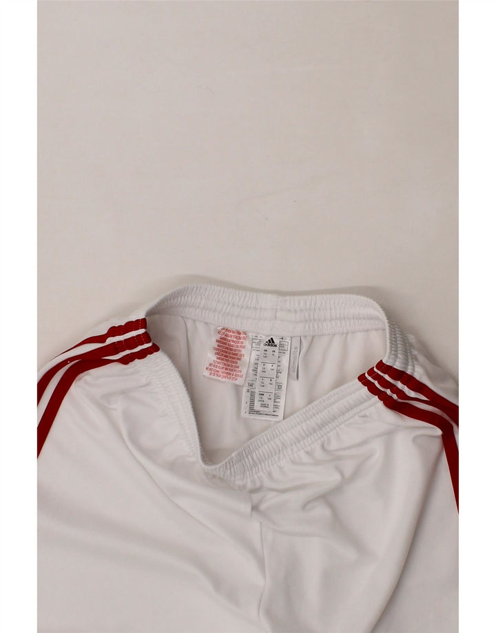 ADIDAS Boys Climalite Sport Shorts 13-14 Years White Polyester Vintage Adidas and Second-Hand Adidas from Messina Hembry 