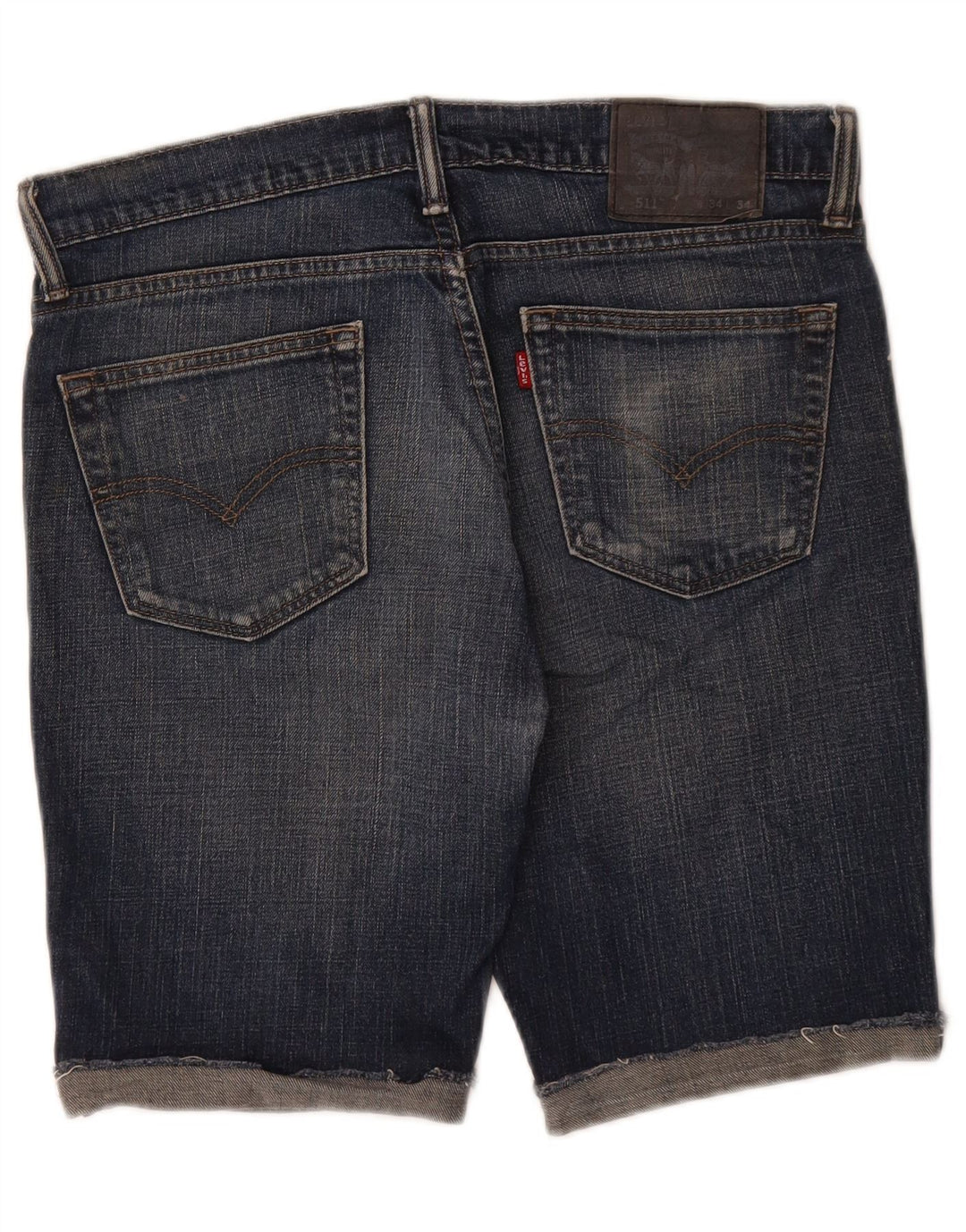 Levi's Mens 511 Denim Shorts W34 Large Navy Blue Cotton