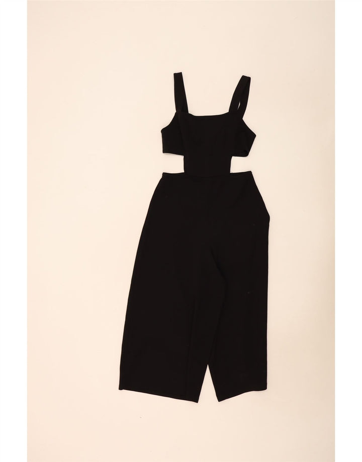 Zara Womens Sleeveless Jumpsuit UK 12 Medium Black