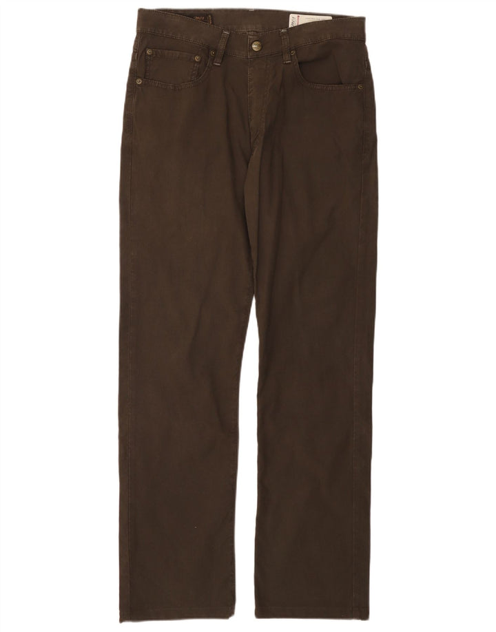 MARLBORO CLASSICS Womens Straight Casual Trousers  W31 L30 Brown Cotton