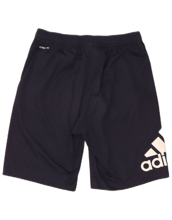 Adidas Boys Aeroready Graphic Sport Shorts 15-16 Years  Navy Blue Polyester