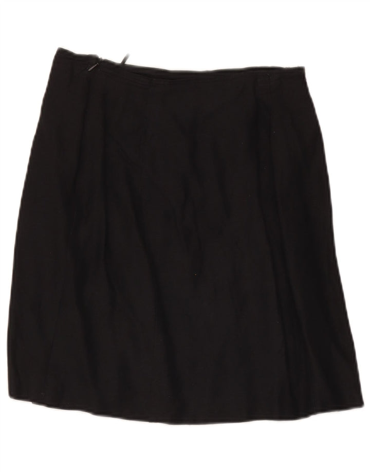 Max & Co. Womens Mini Skirt UK 10 Small W28 Black Linen