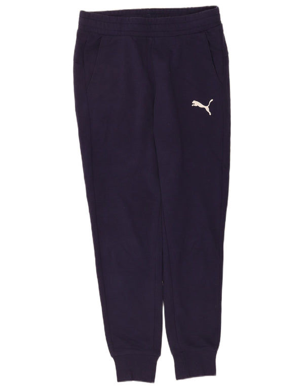 Puma Mens Tracksuit Trousers Joggers Medium  Navy Blue Cotton