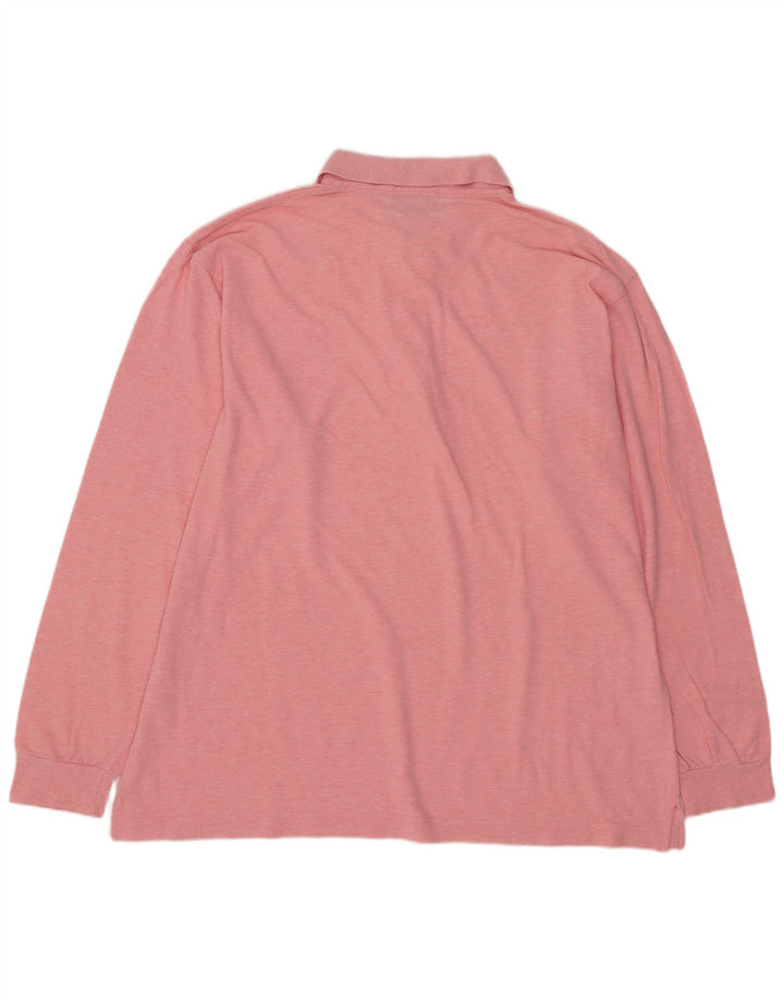 SERGIO TACCHINI Mens Long Sleeve Polo Shirt EU 52 Large Pink
