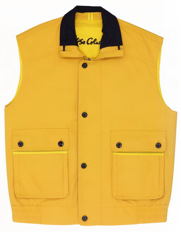Carlo Colucci Mens Utility Jacket IT 50 Large Yellow Cotton
