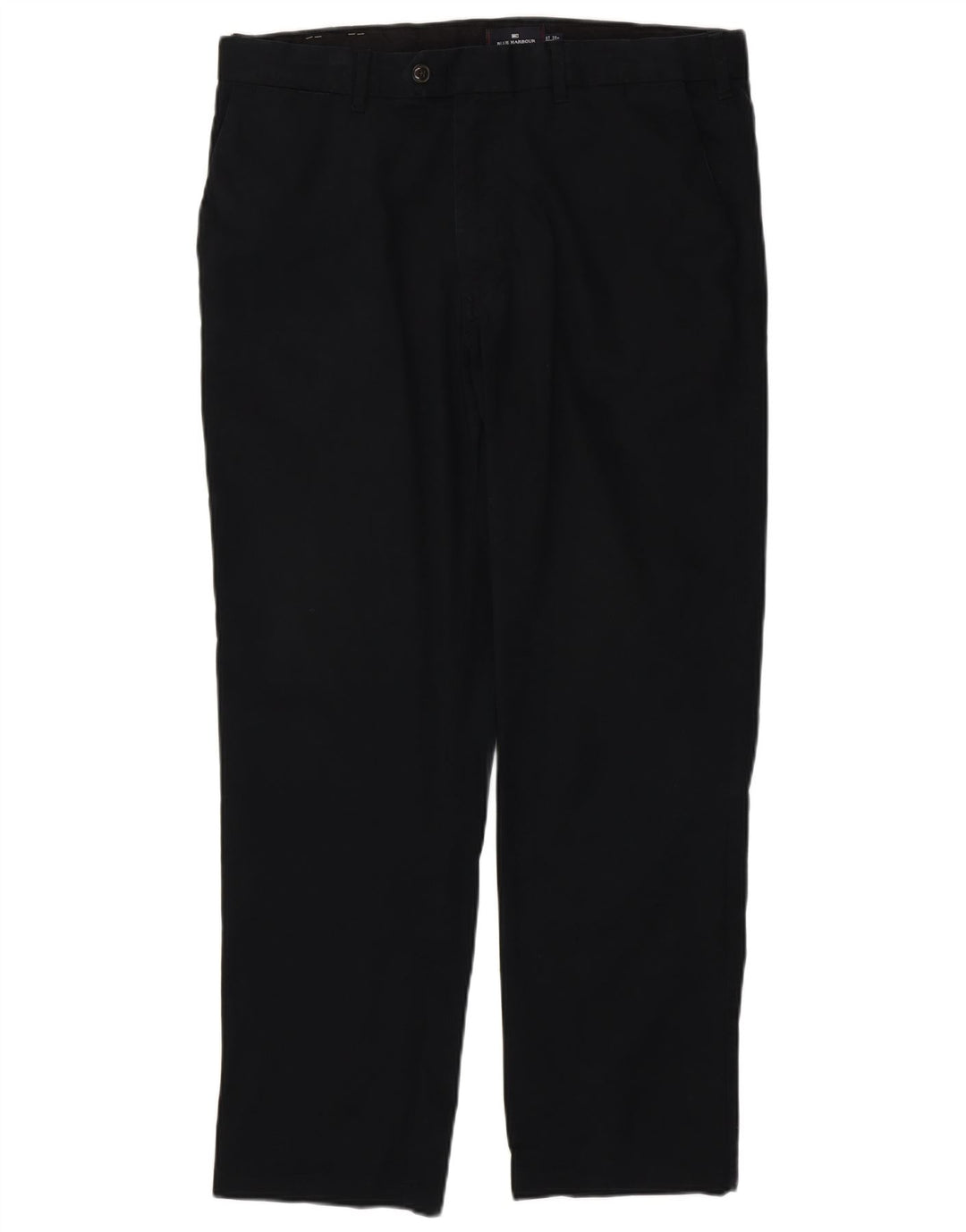 MARKS & SPENCER Mens Straight Chino Trousers W38 L31 Black Cotton