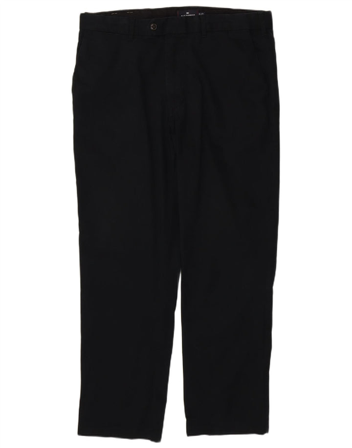 MARKS & SPENCER Mens Straight Chino Trousers W38 L31 Black Cotton