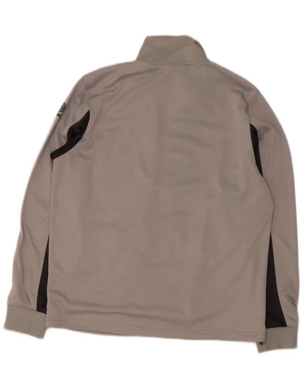 Lotto Mens Regular Fit Tracksuit Top Jacket Medium Grey Colourblock