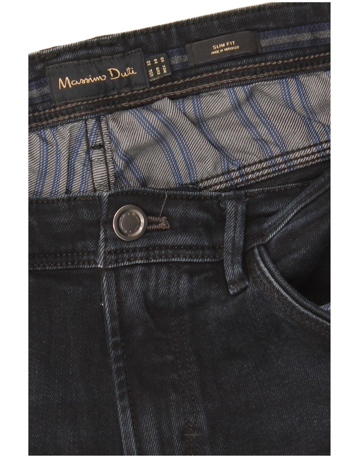 MASSIMO DUTTI Mens Slim Jeans W30 L34 Navy Blue