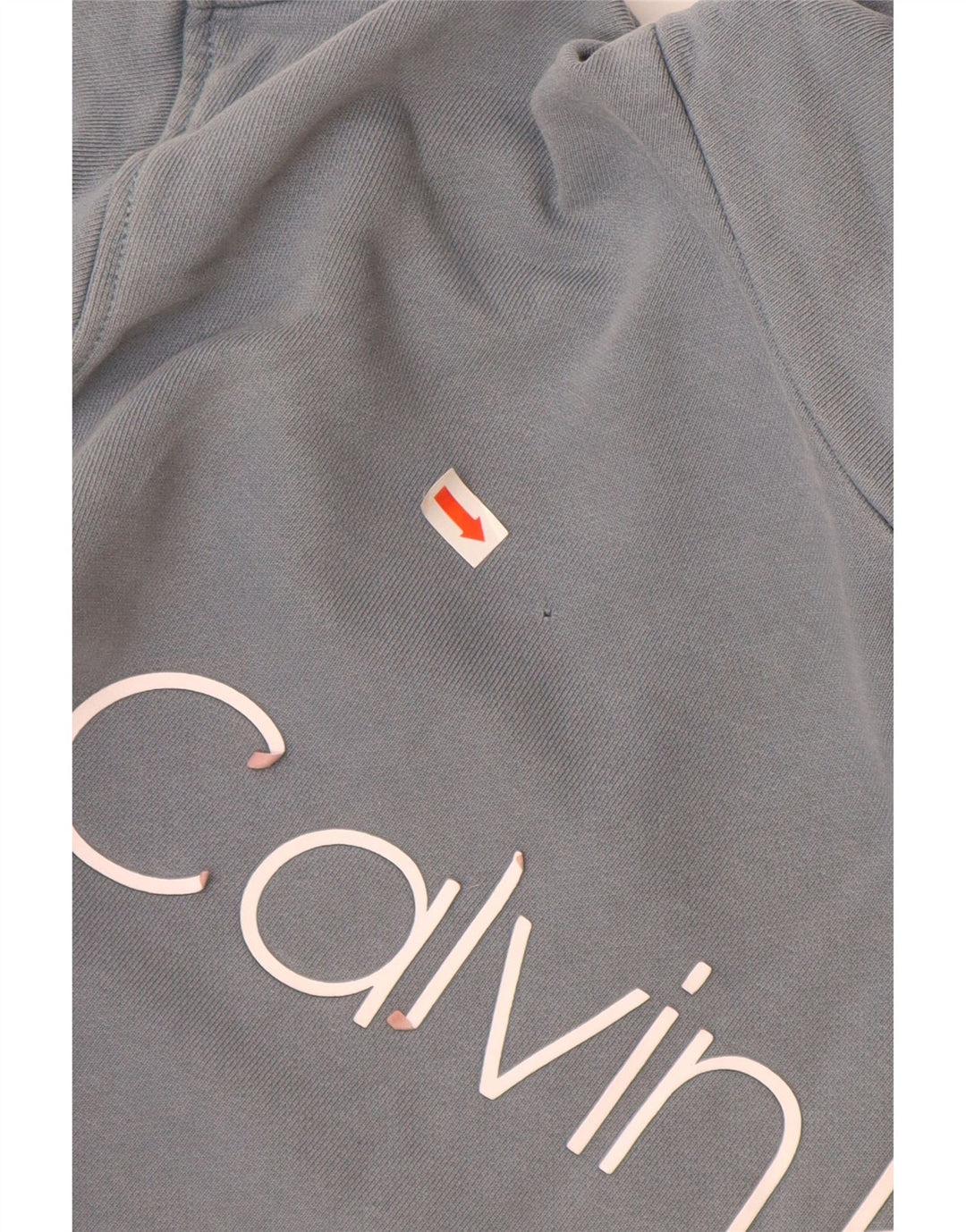 CALVIN KLEIN Mens Graphic Hoodie Jumper Small Blue