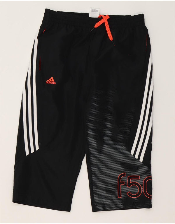 Adidas Boys F50 Graphic Tracksuit Trousers 13-14 Years Black Colourblock