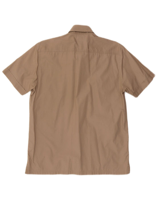 Levi's Mens Short Sleeve Shirt Small Beige Cotton