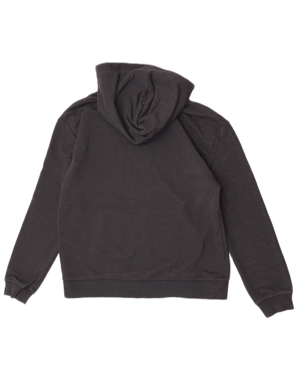 Fila Womens Graphic Hoodie Jumper UK 14 Medium Black