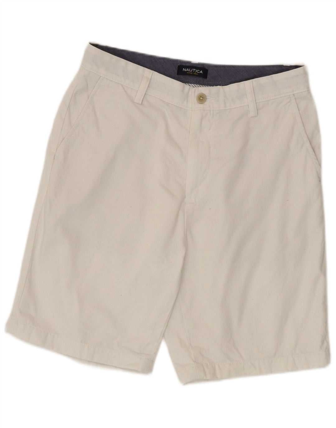 NAUTICA Mens Chino Shorts W30 Medium  White Cotton