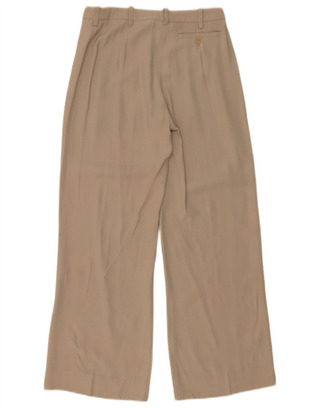 MAX & CO. Womens Wide Leg Casual Trousers UK 8 Small W26 L28 Beige Acetate