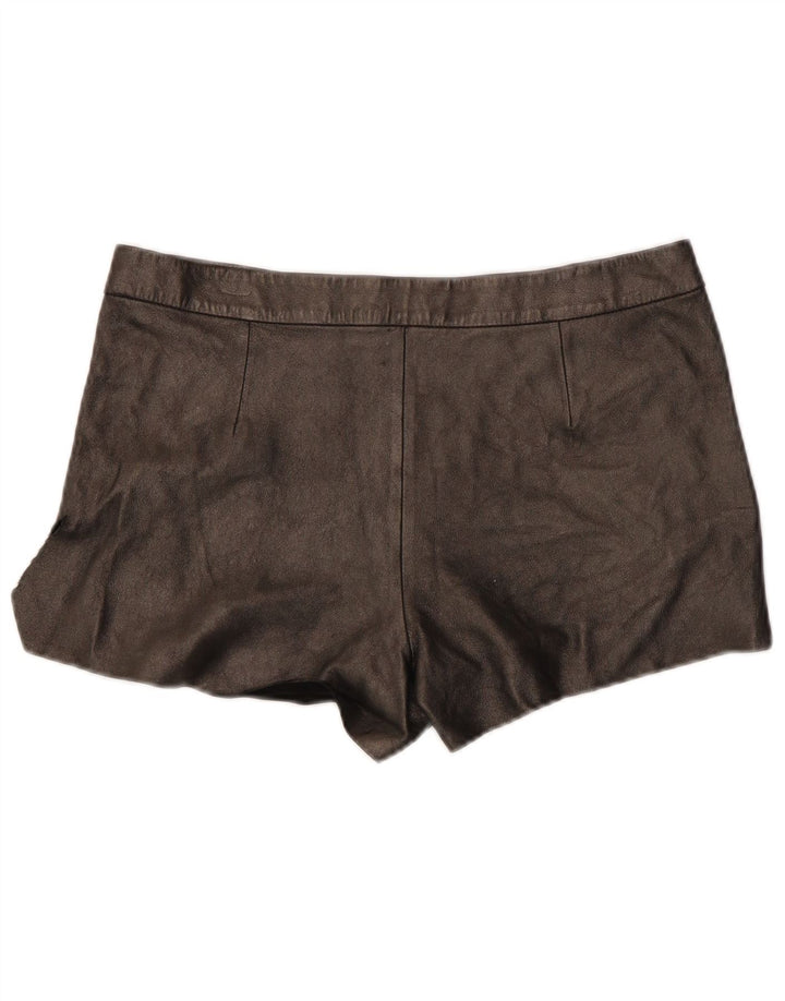 All Saints Womens Leather Hot Pants W29 Medium Black