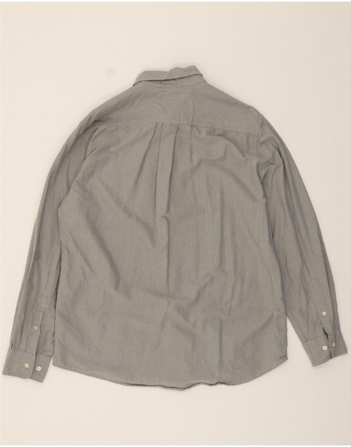 TOMMY HILFIGER Mens Classic Fit Shirt Large Grey Cotton Vintage Tommy Hilfiger and Second-Hand Tommy Hilfiger from Messina Hembry 