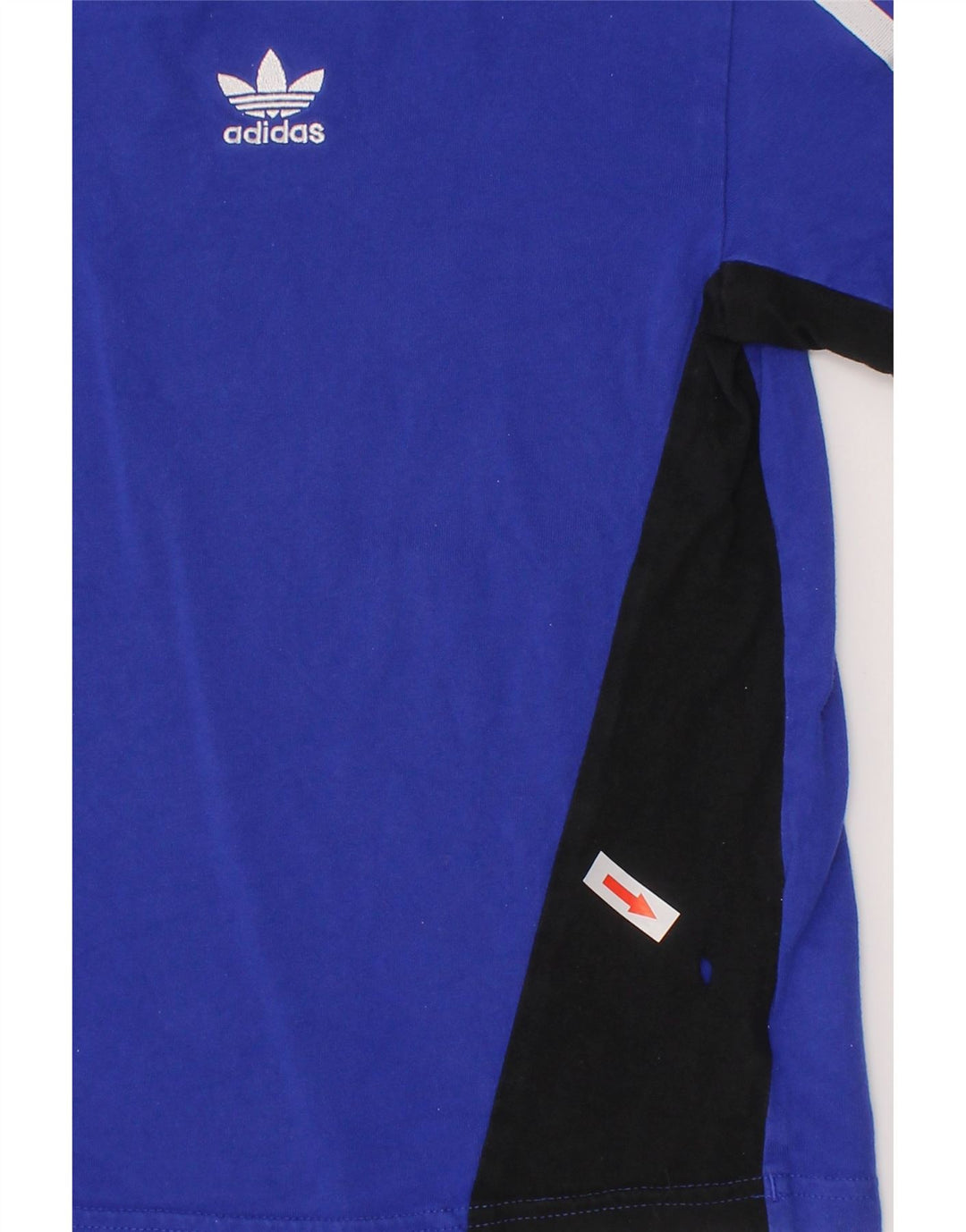 ADIDAS Boys T-Shirt Top 5-6 Years Blue Colourblock Cotton