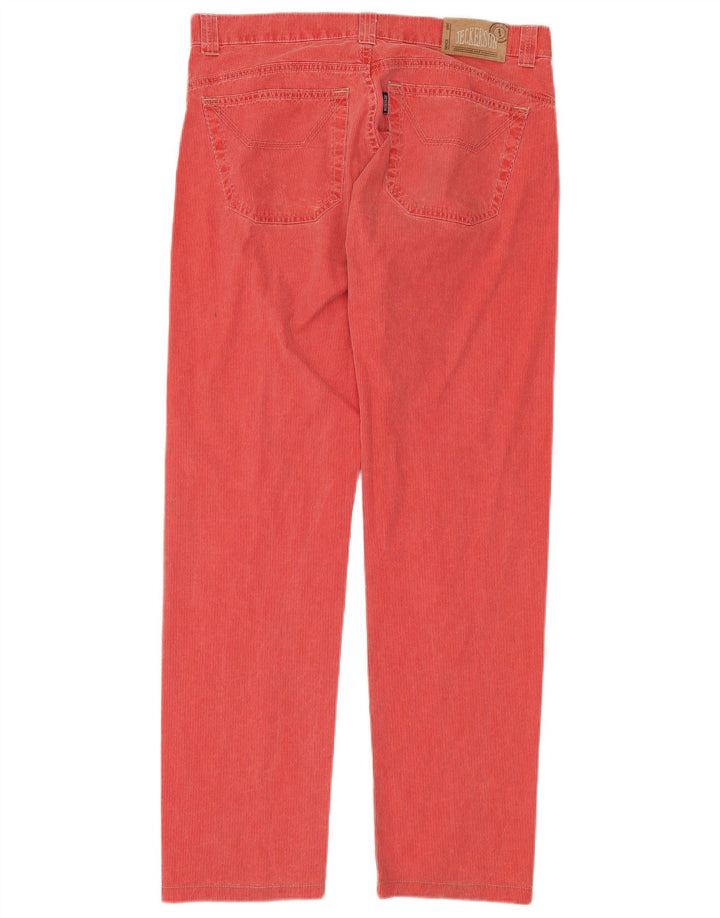 JECKERSON Mens Straight Casual Trousers W36 L34 Red