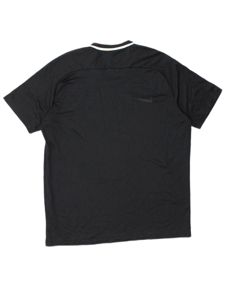 Nike Mens Dri Fit T-Shirt Top XL Black Colourblock