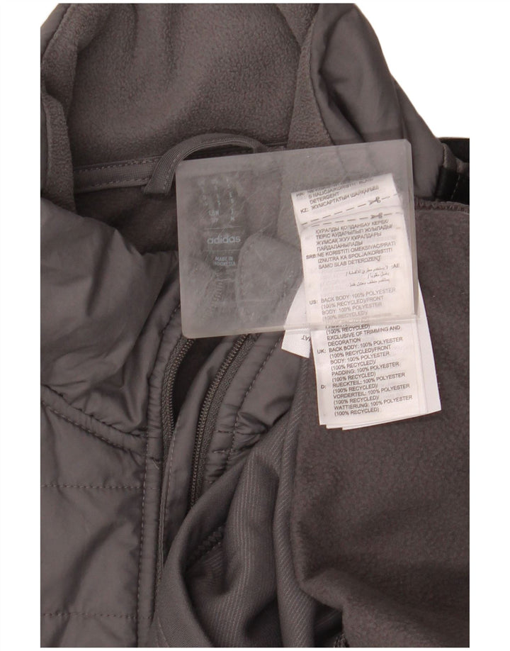 ADIDAS Mens Aeroready Zip Neck Sweatshirt Jumper Small Grey Polyester