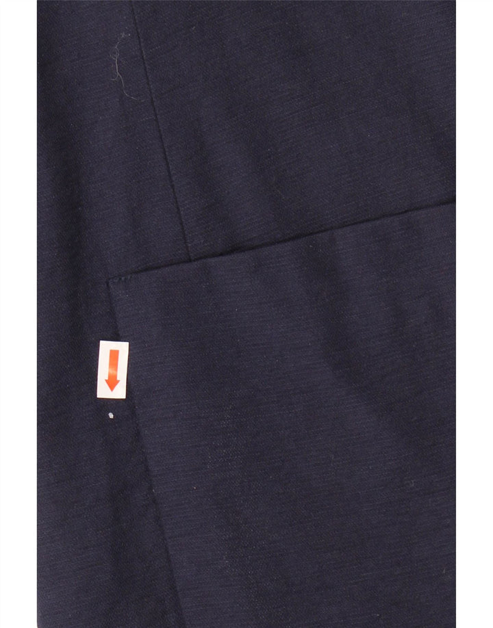 WAREHOUSE Womens 1 Button Blazer Jacket UK 10 Small Navy Blue Viscose