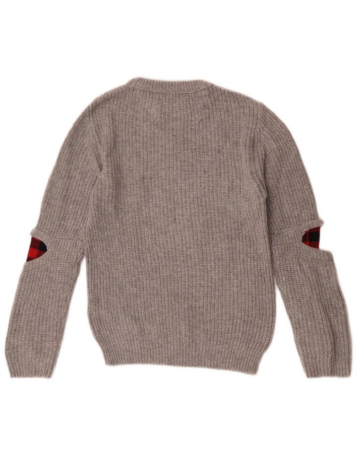 Zara Boys Boat Neck Jumper Sweater 9-10 Years Grey Polyester