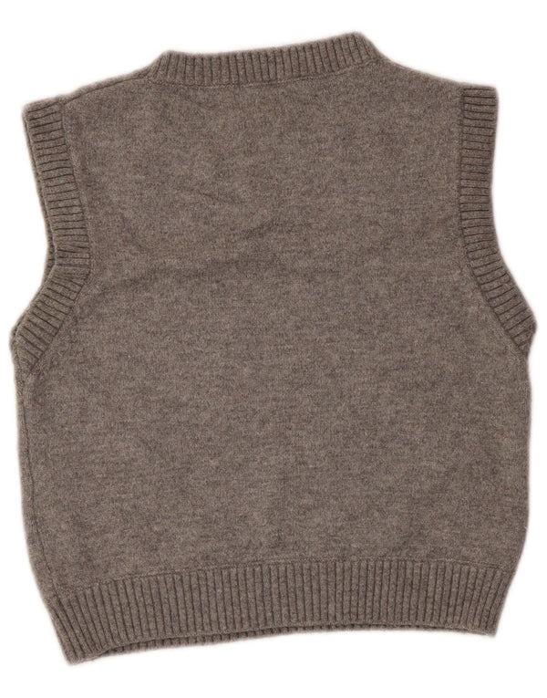 ZARA Womens Crop Vest Tank Top UK 10 Small Grey Polyester