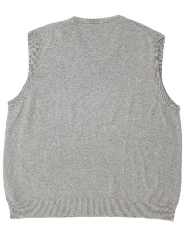 Marks & Spencer Mens Blue Harbour Vest Tank Top Large Grey Cotton