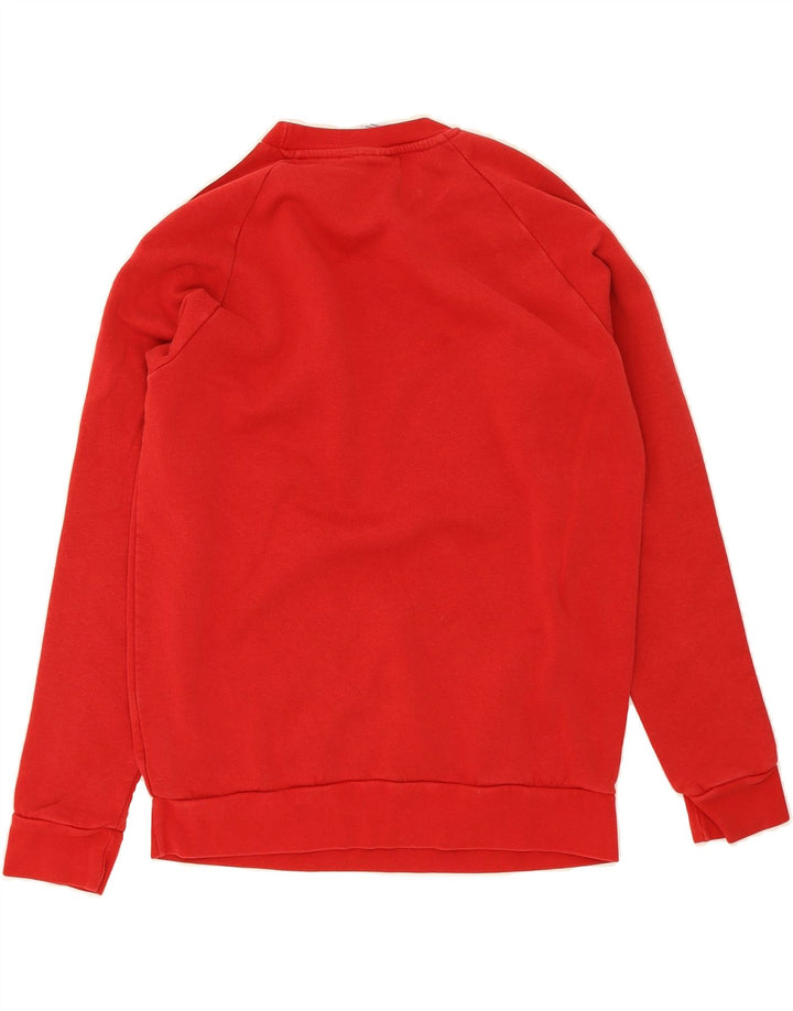 ADIDAS Mens Sweatshirt Jumper Small Red Cotton Vintage Adidas and Second-Hand Adidas from Messina Hembry 