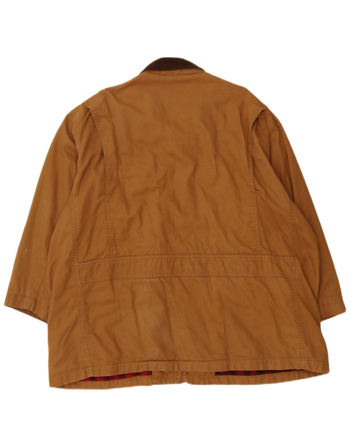 Orvis Mens Utility Jacket UK 44 2XL Brown Cotton
