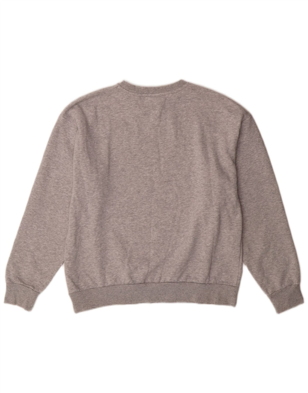 PUMA Womens Graphic Sweatshirt Jumper UK 14 Medium Grey Cotton