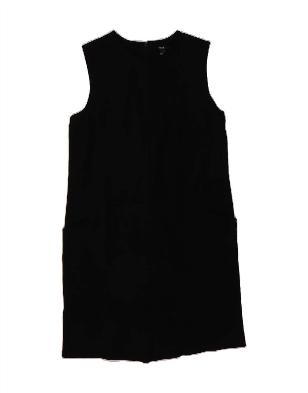 MANGO Womens Sleeveless Shift Dress UK 12 Medium Black Viscose Vintage Mango and Second-Hand Mango from Messina Hembry 