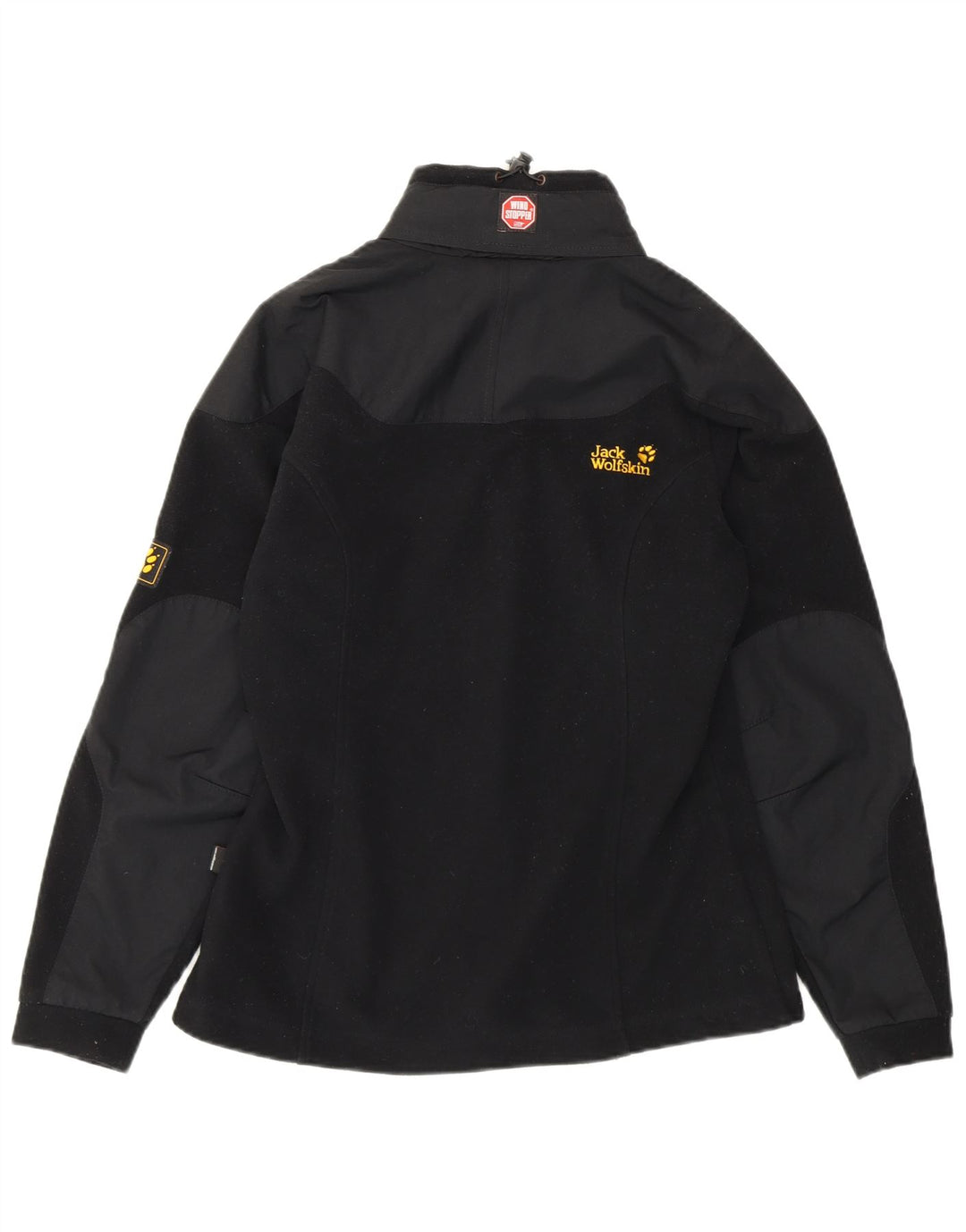 JACK WOLFSKIN Womens Oversized Fleece Jacket UK 10 Small Black Colourblock