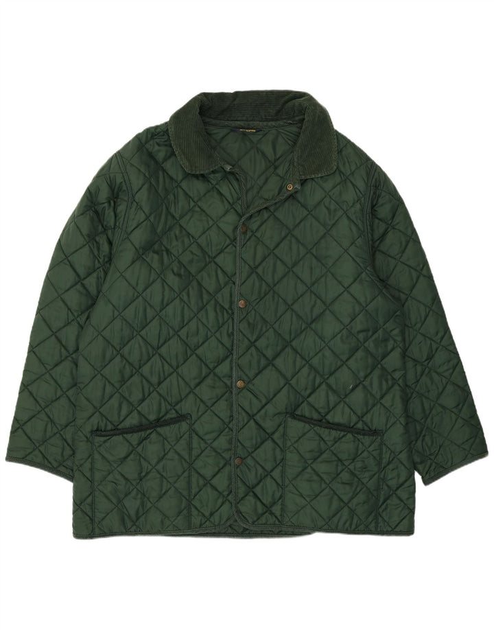 Henri Lloyd Mens Quilted Jacket UK 40 Large Green Nylon