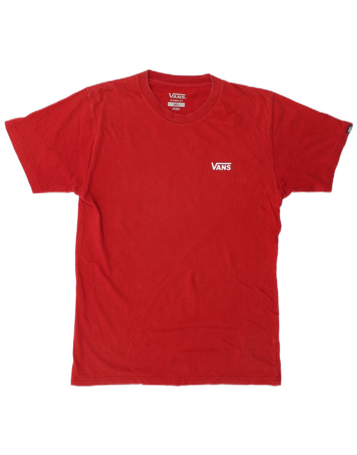 Vans Mens Classic Fit T-Shirt Top Small Red Cotton