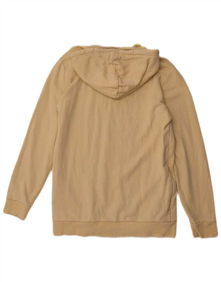 ADIDAS Mens Graphic Hoodie Jumper Medium Yellow Cotton